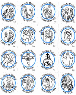 Rubber Stamp Kit - Lit'l Rosary Combo Set